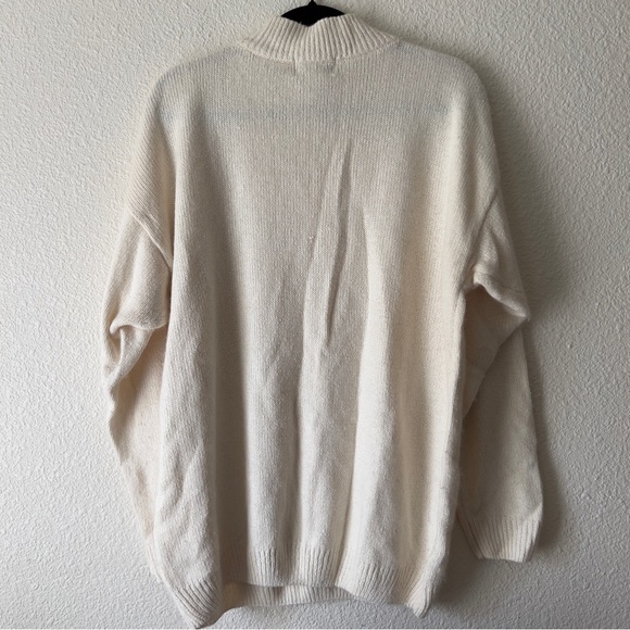 Sheridan Square Angora Rabbit hair silk wool blend rhinestone pearl sweater Sz L - Picture 3 of 6